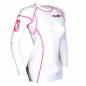 Kompressions T Shirt weiss / pink