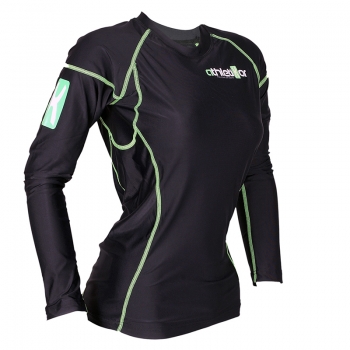 Kompressions T Shirt schwarz / grün