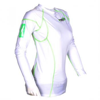 Kompressions T Shirt weiss/grün