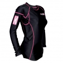 Kompressions T Shirt schwarz / pink