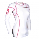 Kompressions T Shirt weiss / pink